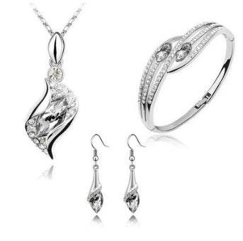 Angel Elf Jewelry Set - Austria Crystal Necklace, Earrings, & Bracelet - Buy Center