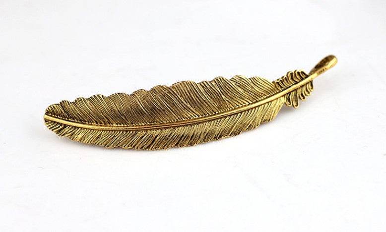 Boho Metal Leaf Hair Clip Barette - Chic Accessory for All Hair Types - Buy Center