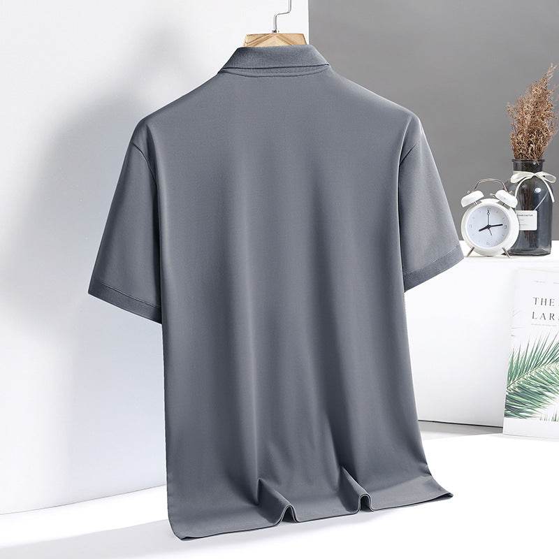 Buycenter Dad's Business Casual Lapel Half Sleeve Shirt - Summer Trendy - Buy Center