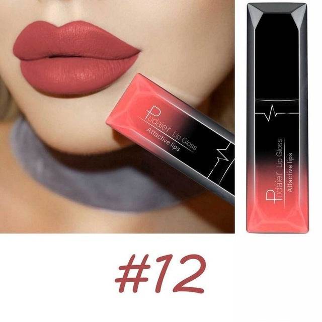Makeup Matte Lip Gloss Lipstick - Long-Lasting, Waterproof, 21 Colors - Buy Center
