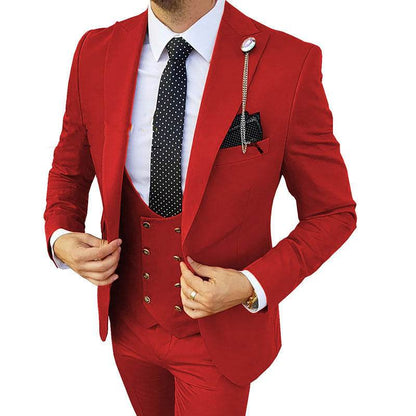 Stylish Men's Three Piece Suit - Lightweight Cotton for Any Occasion - Buy Center