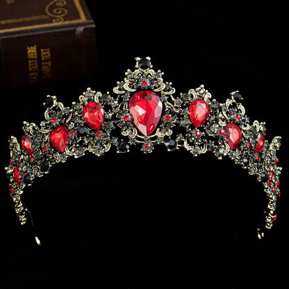 Baroque Rhinestone Crystal Bridal Crown - Elegant Wedding Hair Jewelry - Buy Center