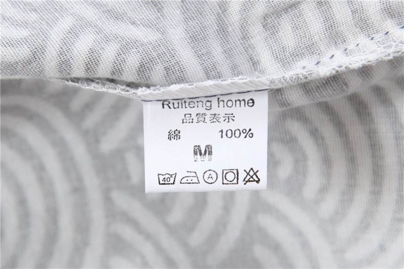 Pure Cotton Mid-Length Men's Robe - Breathable Double Gauze Comfort - Buy Center