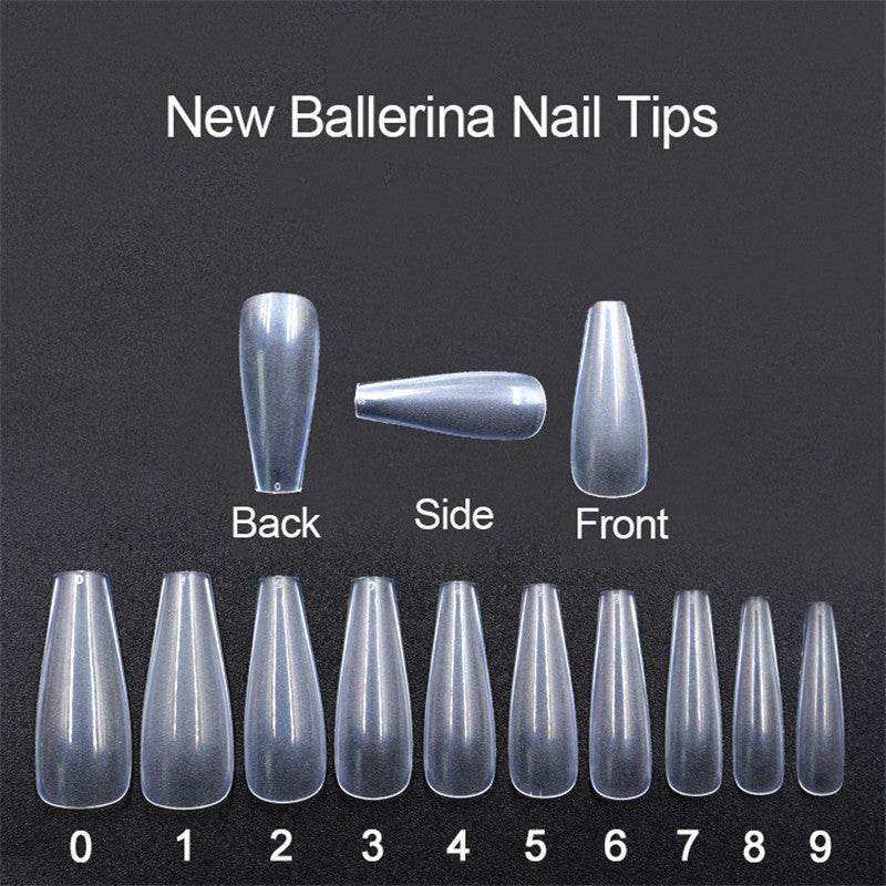500 Transparent Ballet Fake Nails - High-Quality Acrylic for Nail Art - Buy Center