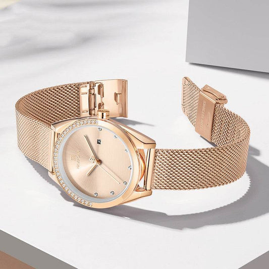 Stylish Waterproof Quartz Watch for Women - Calendar & World Time Feature - Buy Center