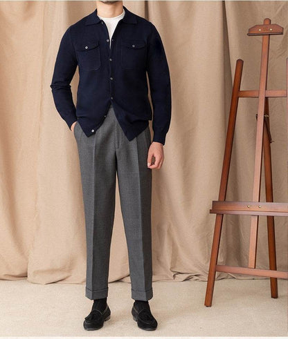 Trendy Solid Color Sweater Coat for Men - Stylish, Cozy & Modern - Buy Center