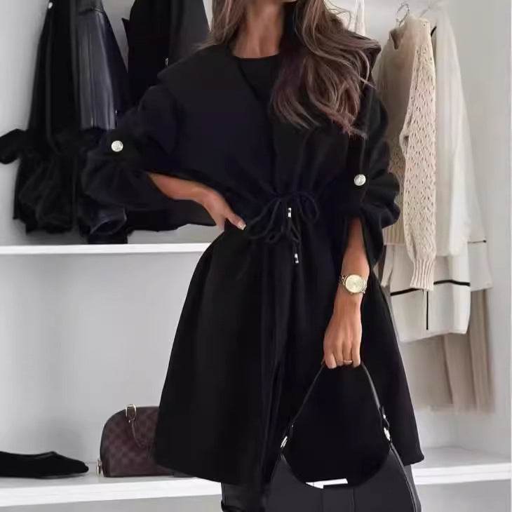 Women’s Casual Long Sleeve Trench Coat - Stylish for Fall/Winter 2025 - Buy Center