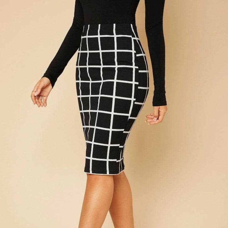 Elegant Women's Black Hip Skirt - Premium Polyester Fashion for All Occasions - Buy Center