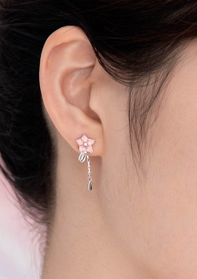 Buycenter Cute Flower Bud Peekaboo Earrings - Compact Gold Plated Design - Buy Center