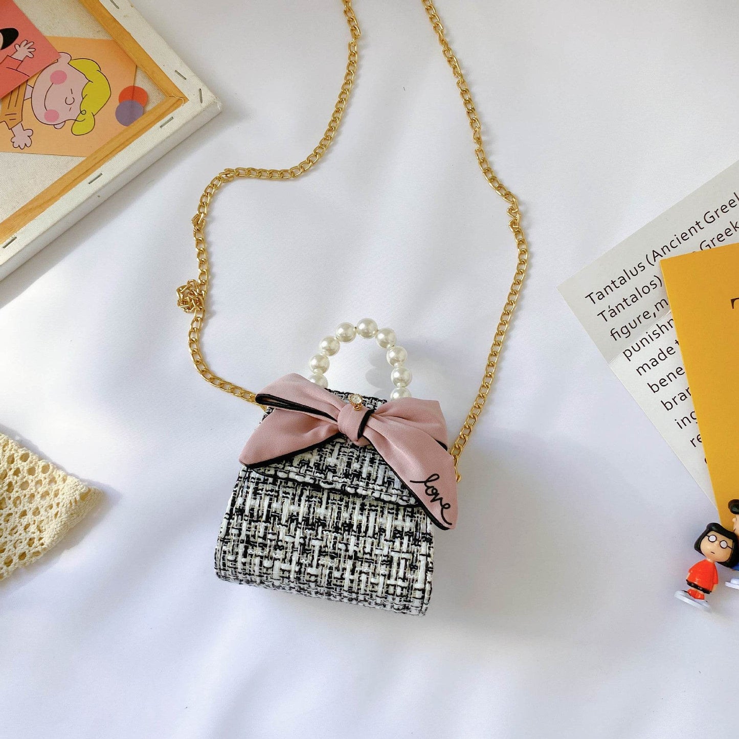 Pearl Handbag for Kids - Stylish Soft Woolen Messenger Bag 2025 - Buy Center