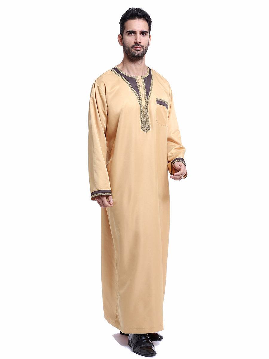 Elegant Arab Men's Robe - Stylish Embroidered National Clothing 2025 - Buy Center