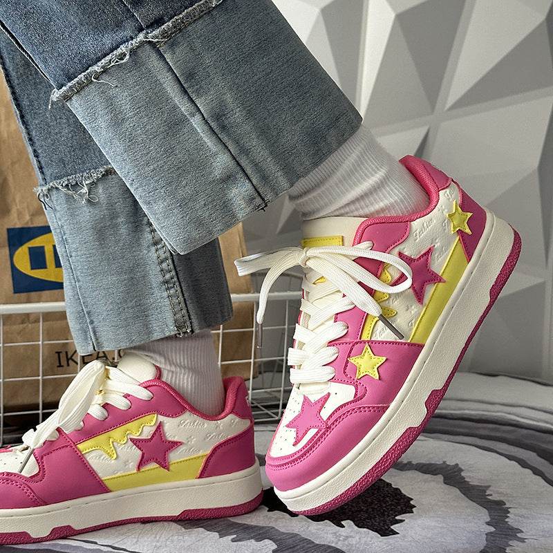 Trendy Retro Five-Pointed Star Sports Board Shoes - Lightweight & Stylish - Buy Center