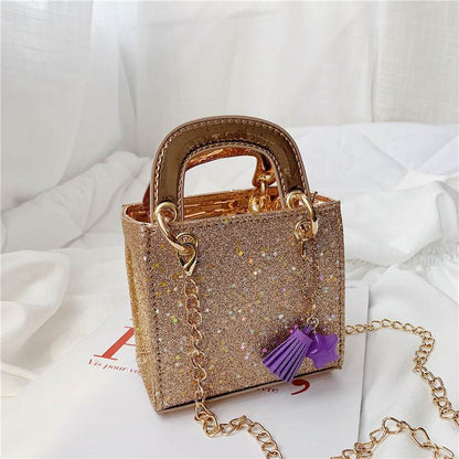 Kids' Sequined Shoulder Bag - Stylish PU Design for Boys' Essentials - Buy Center