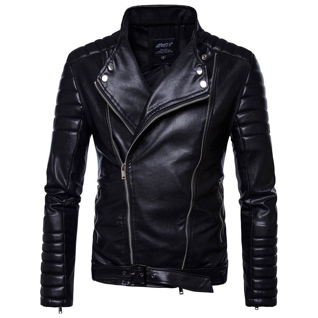 Stylish PU Leather Motorcycle Jacket - Durable Comfort & Trendy Design - Buy Center