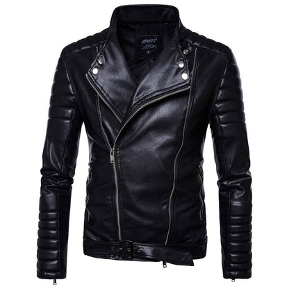 Stylish PU Leather Motorcycle Jacket - Durable Comfort & Trendy Design - Buy Center