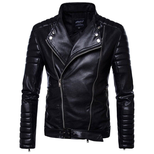 Stylish PU Leather Motorcycle Jacket - Durable Comfort & Trendy Design - Buy Center