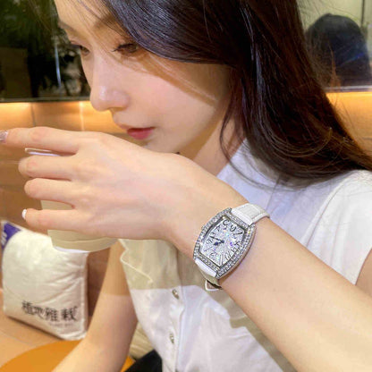 Fashion Starry Red Belt Women's Watch - Stylish, Waterproof Dress Timepiece - Buy Center