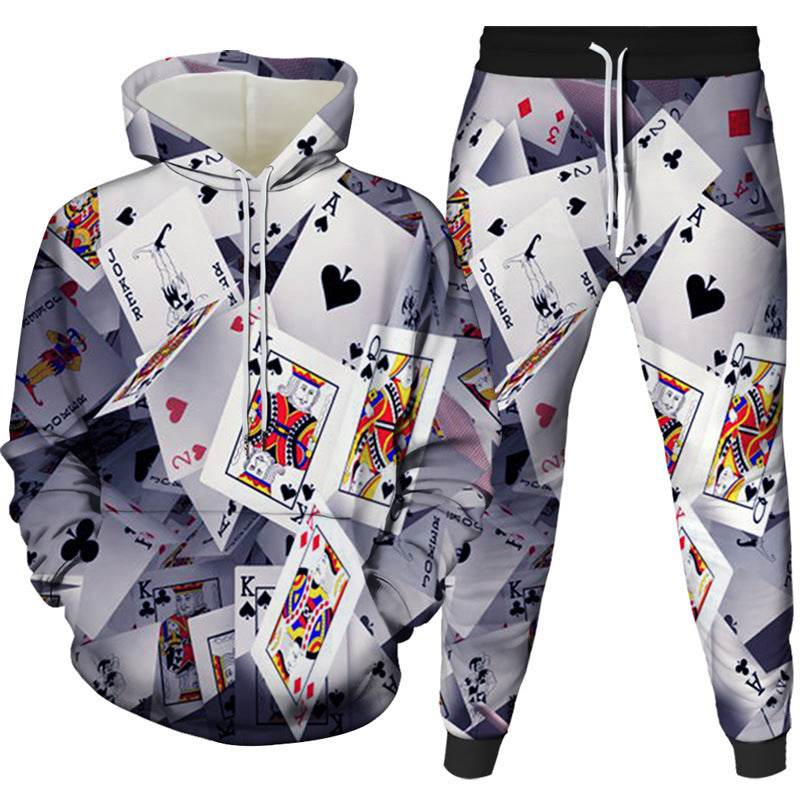 Cozy Digital Print Hooded Pajama Set for Men & Women - Stylish Comfort - Buy Center