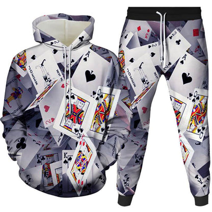 Cozy Digital Print Hooded Pajama Set for Men & Women - Stylish Comfort - Buy Center