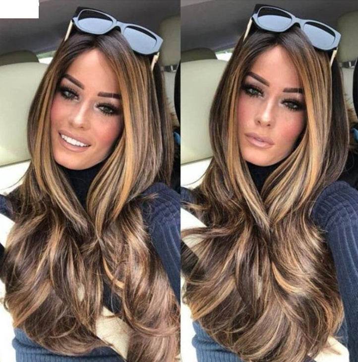 Ladies Long Curly Cosplay Wig - High-Temperature Hair Set for Natural Look - Buy Center