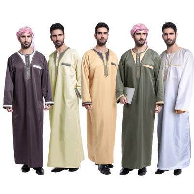 Elegant Arab Men's Robe - Stylish Embroidered National Clothing 2025 - Buy Center