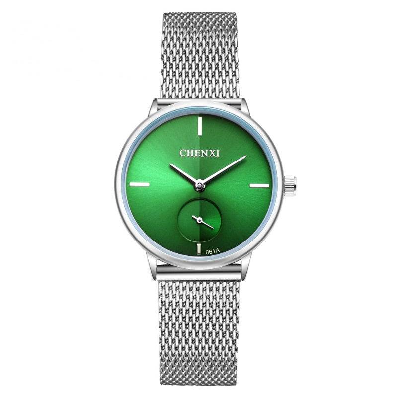 Spot Ultra-Thin Women's Quartz Watch - Waterproof Steel Mesh Belt Style - Buy Center