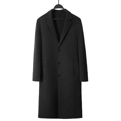 Buycenter Men's Stylish Cashmere Coat - Warm Lapel Trench for All Sizes - Buy Center