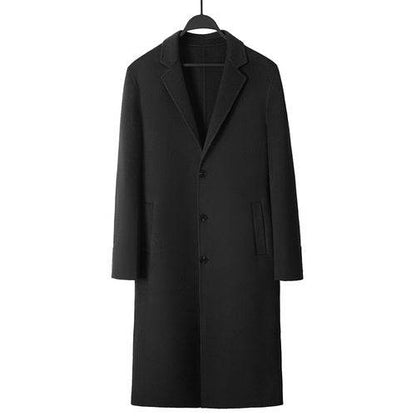 Buycenter Men's Stylish Cashmere Coat - Warm Lapel Trench for All Sizes - Buy Center