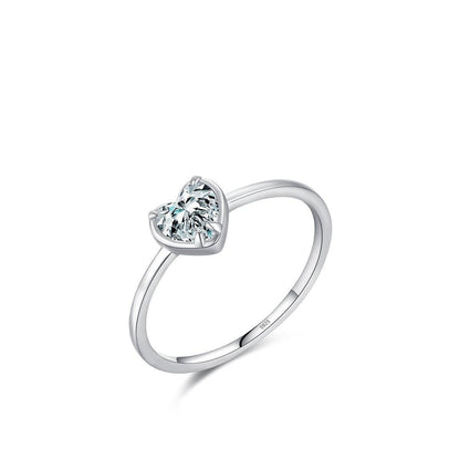 S925 Sterling Silver Heart Engagement Ring - Elegant Wedding Jewelry 2025 - Buy Center