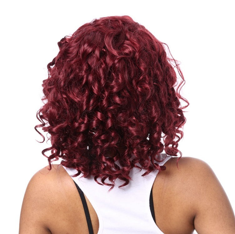 Burgundy Curly Hair Hood - Stylish 17" Human Hair Accessory for 2025 - Buy Center