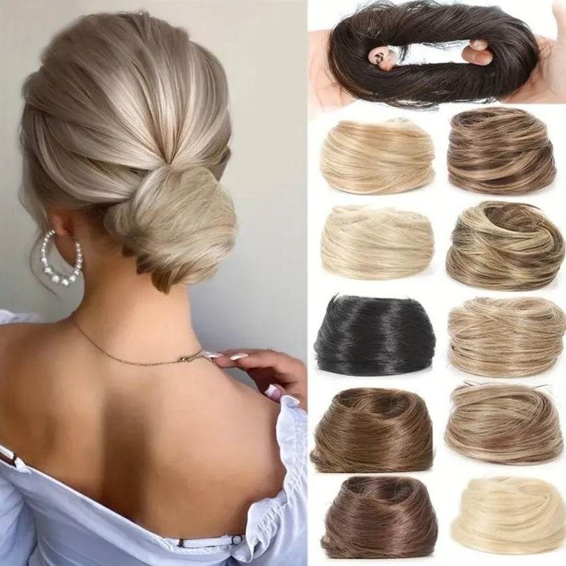 Female Hair Loop Simulation Wig - Fluffy Short Style with Rubber Band - Buy Center