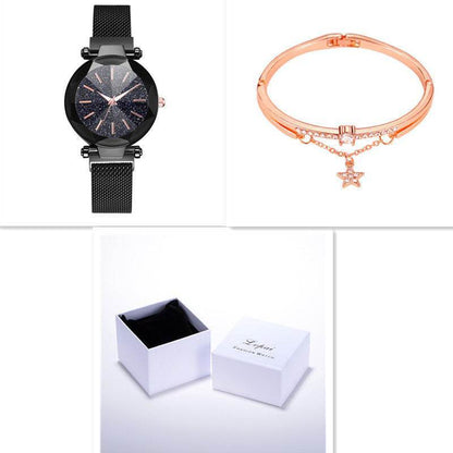 Buycenter Star Watch - Fashion Quartz Stainless Steel with 2 Bracelets - Buy Center