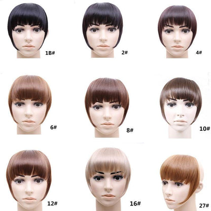 Stylish Synthetic Hair Bangs - Easy Apply Blunt Cut Hairpiece Accessory - Buy Center
