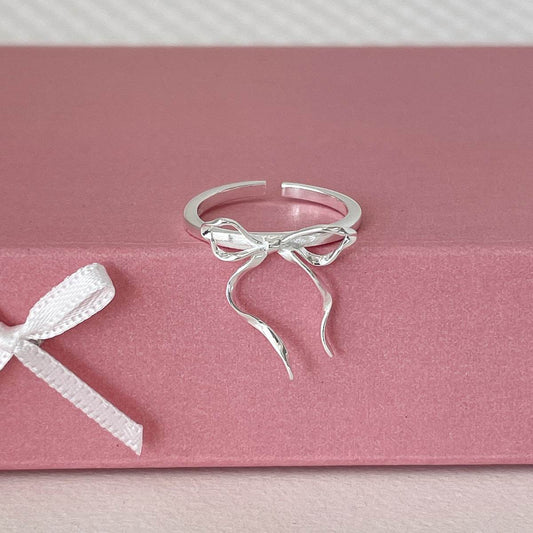 Adjustable Copper Ribbon Bow Ring for Women - Stylish Statement Jewelry - Buy Center