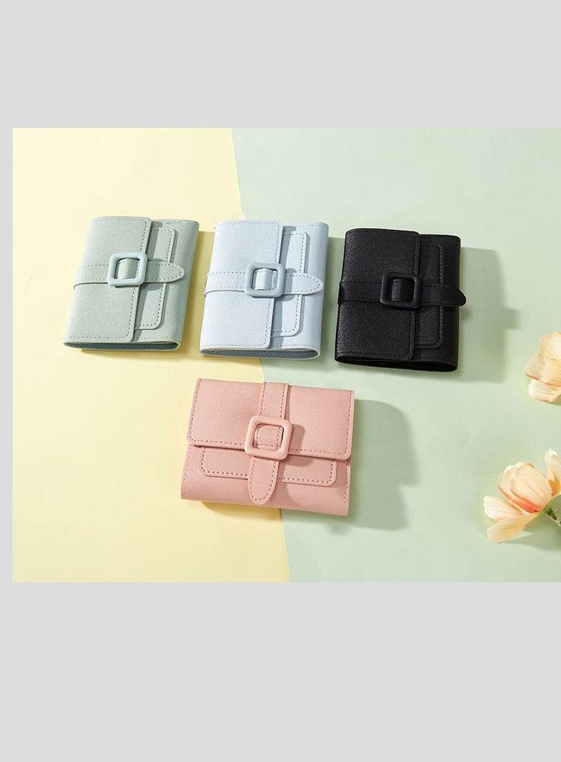 Short Solid Color Women’s Wallet - Lightweight, Waterproof Card Holder - Buy Center