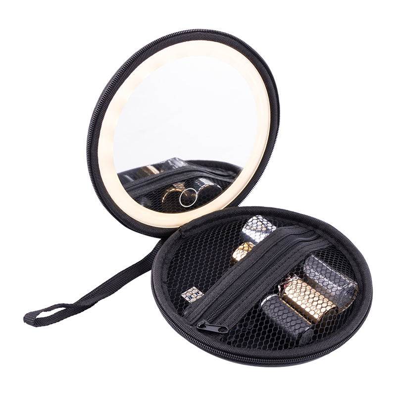 Large Round Black Bag for Face Skin Care - Stylish & Spacious Organizer - Buy Center