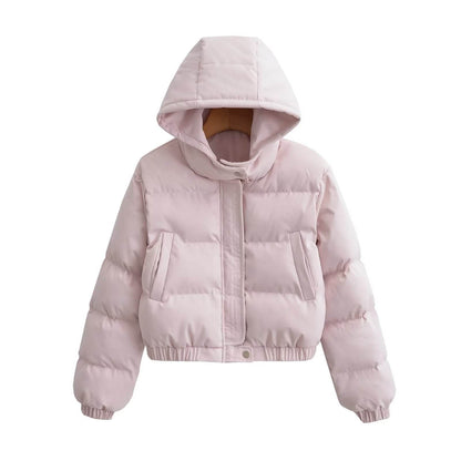 Retro Loose Casual Hooded Jacket - Women's Padded Fashion Coat 2025 - Buy Center