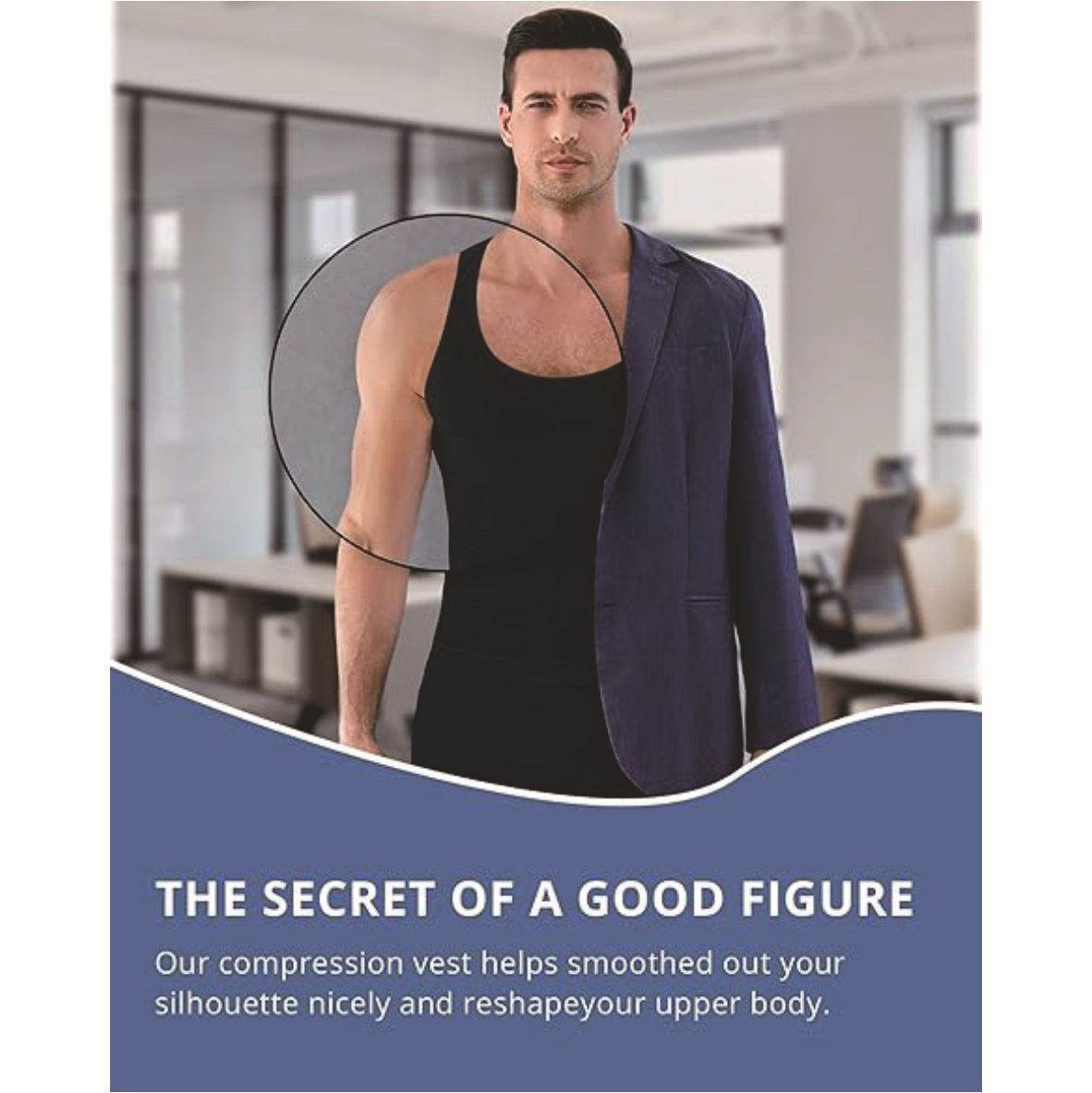 Men's Body Shape Vest - Adjustable Waist Support & Shaping Functionality - Buy Center