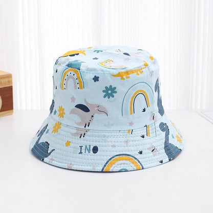 Cute Children's Printed Sunscreen Hat - Stylish Cotton Fedora for UV Protection - Buy Center
