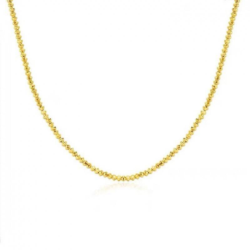 18K Gold Bungee Wave Chain Necklace - Trendy Elegance for Modern Style - Buy Center
