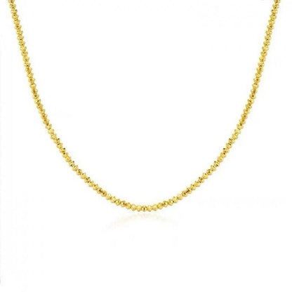 18K Gold Bungee Wave Chain Necklace - Trendy Elegance for Modern Style - Buy Center