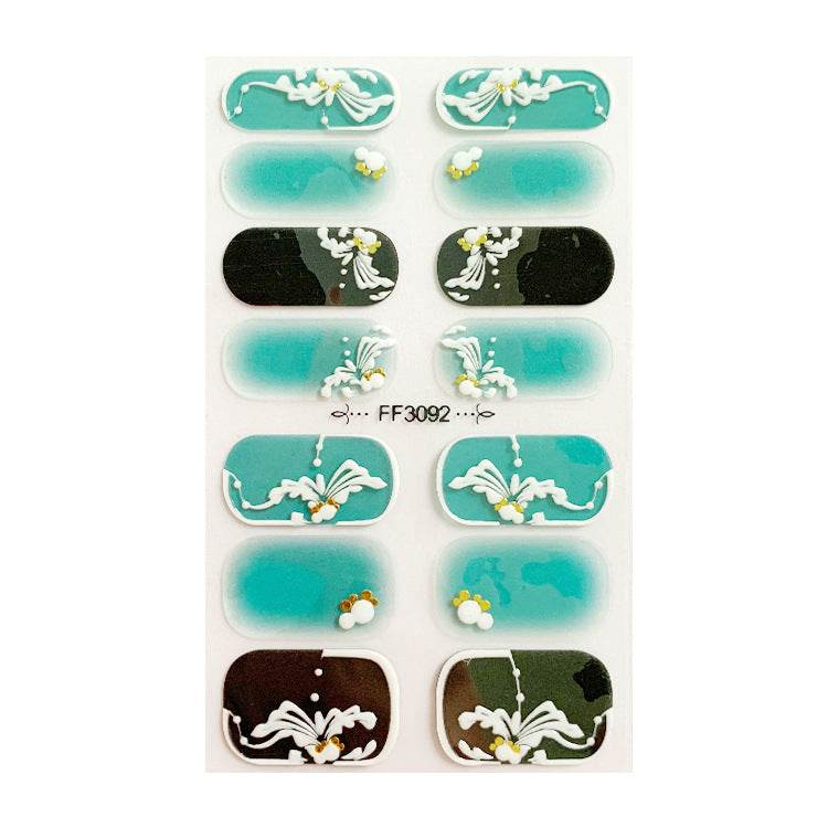 Amazon Fashion 3D Embossed Nail Stickers - Elegant Crystal Design 2025 - Buy Center