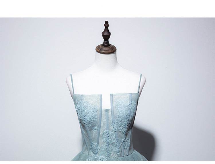 Buycenter Grey Green Suspender Bra Evening Dress - Elegant for Women - Buy Center