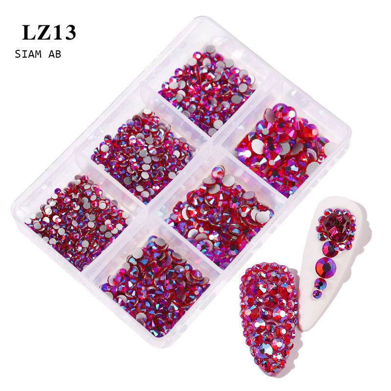 Nail Art Flat Rhinestone Set - Mixed Color Glitters for Stunning Manicures - Buy Center