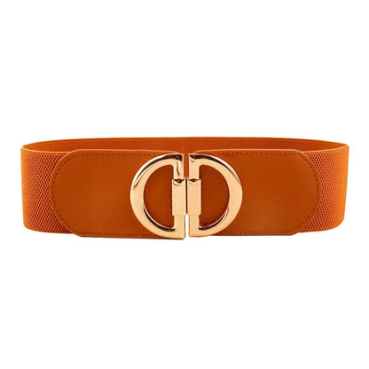 Stylish Elastic Wide Belts for Women - Adjustable PU Leather Buckle - Buy Center