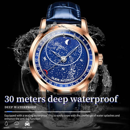 Buycenter Starry Sky Luminous Men's Watch - Full-Automatic Mechanical Timepiece - Buy Center