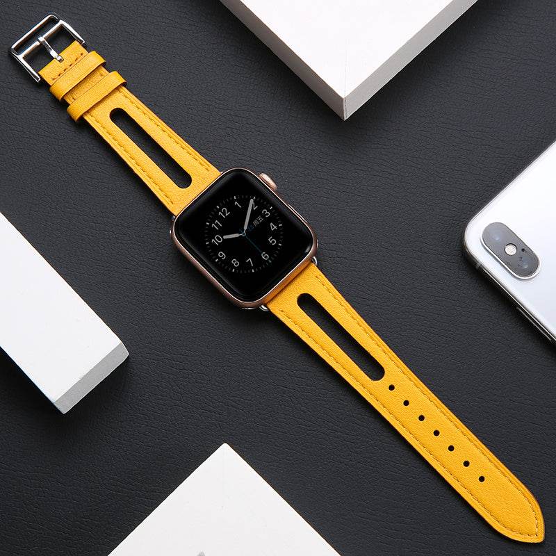 Generation Tide Men's Leather Strap - Breathable & Stylish for Apple Watches - Buy Center