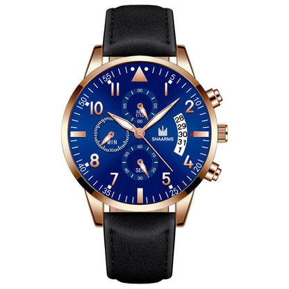 BuyCenter Men's Casual Quartz Watch - Stylish Rose Gold & Imitation Leather - Buy Center
