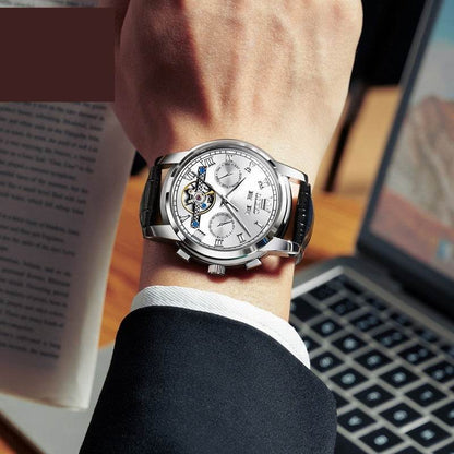 Buycenter Waterproof Multifunctional Mechanical Watch - Luminous Design for Men - Buy Center