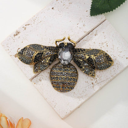 Antique Style Fully Jeweled Bee Brooch - Vintage Elegance & Modern Charm - Buy Center